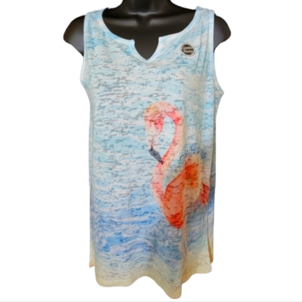 BLUE 84 Women's Shirt Tanktop Pure Happiness blue Pelican size small